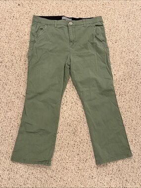 Wit & Wisdom Cropped Pants in Olive Green - size 14
